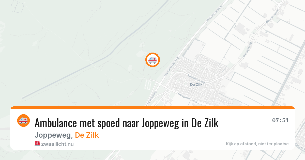 Ambulance met spoed naar Joppeweg in De Zilk — 15 mrt 2026