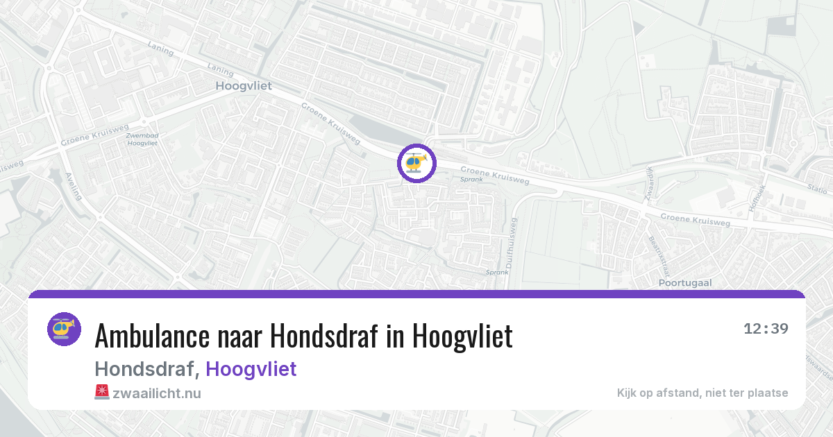 Ambulance naar Hondsdraf in Hoogvliet — 14 jul 2026
