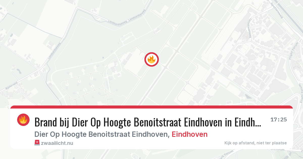 Brand bij Dier Op Hoogte Benoitstraat Eindhoven in Eindhoven — 10 jul 2026