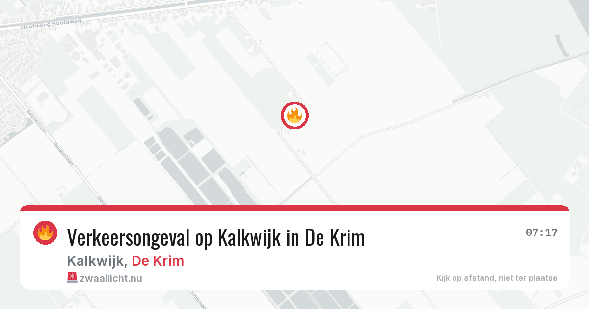 Verkeersongeval op Kalkwijk in De Krim — 30 jan 2026