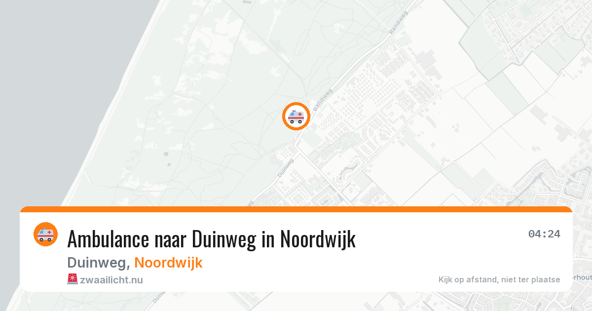 Ambulance naar Duinweg in Noordwijk — 25 jul 2026