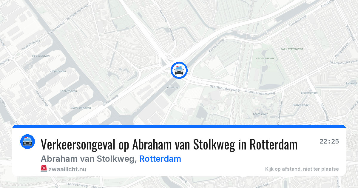 Verkeersongeval op Abraham van Stolkweg in Rotterdam — 24 jul 2026