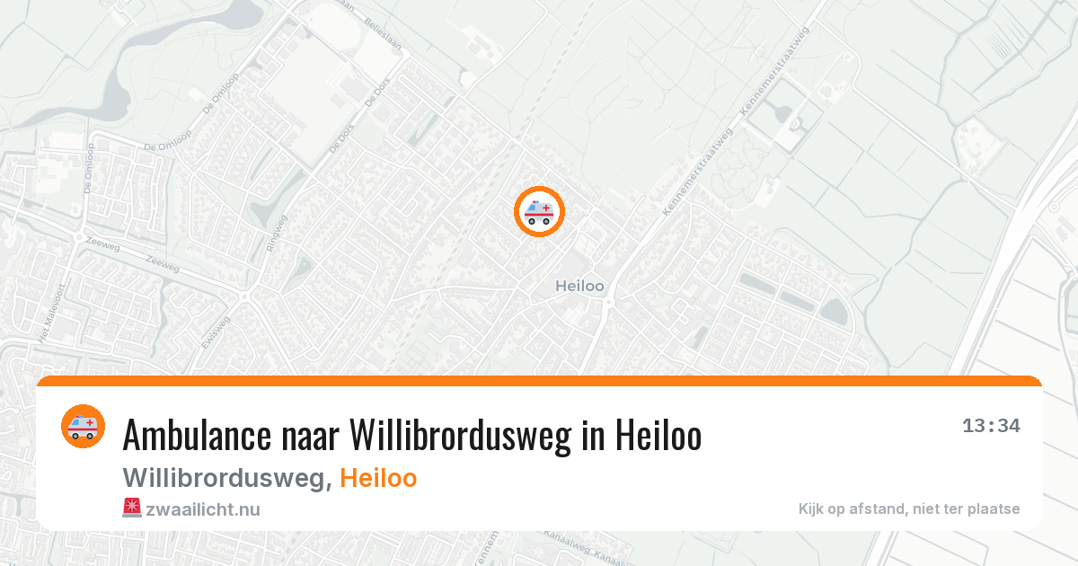 Ambulance naar Willibrordusweg in Heiloo — 24 jul 2026