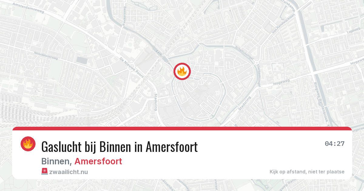 Gaslucht bij Binnen in Amersfoort — 16 jul 2026