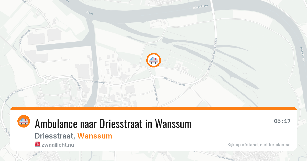 Ambulance naar Driesstraat in Wanssum — 18 jun 2026