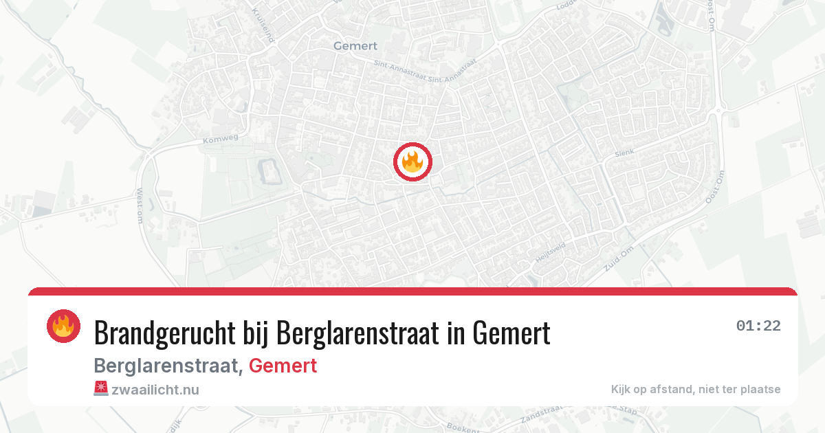 Brandgerucht bij Berglarenstraat in Gemert — 5 apr 2026