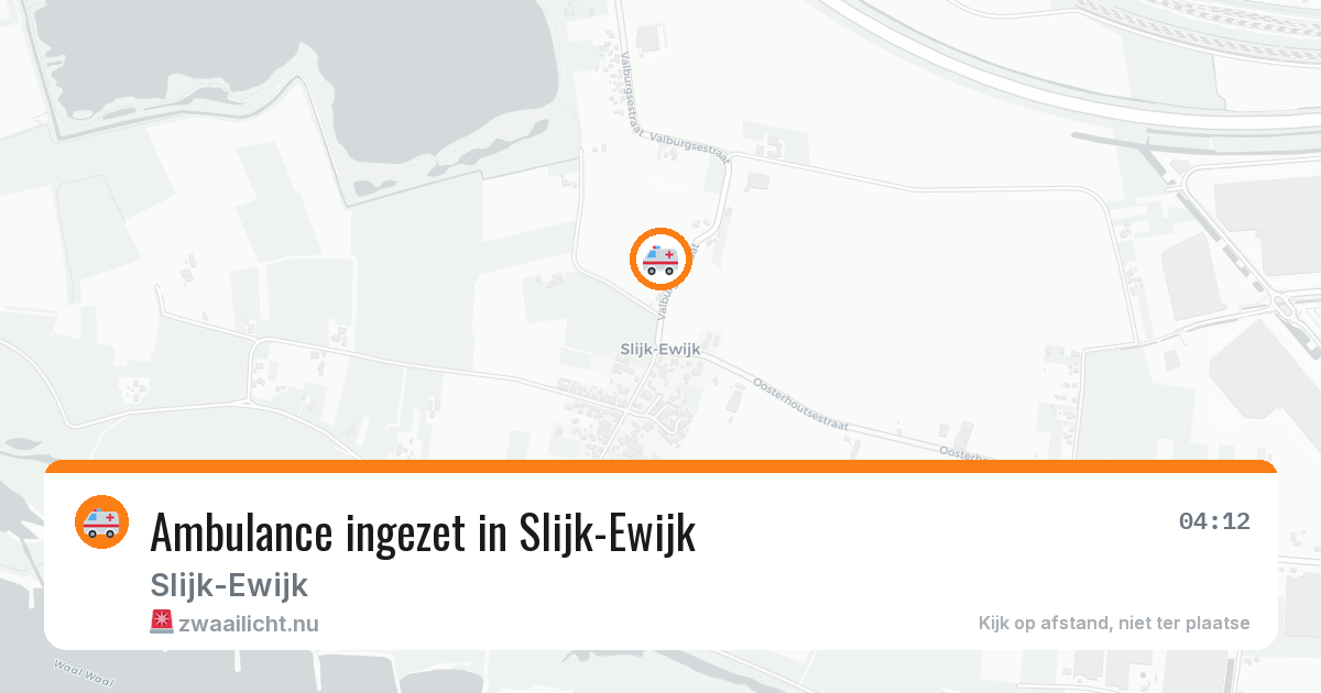 Ambulance ingezet in Slijk-Ewijk — 9 mei 2026