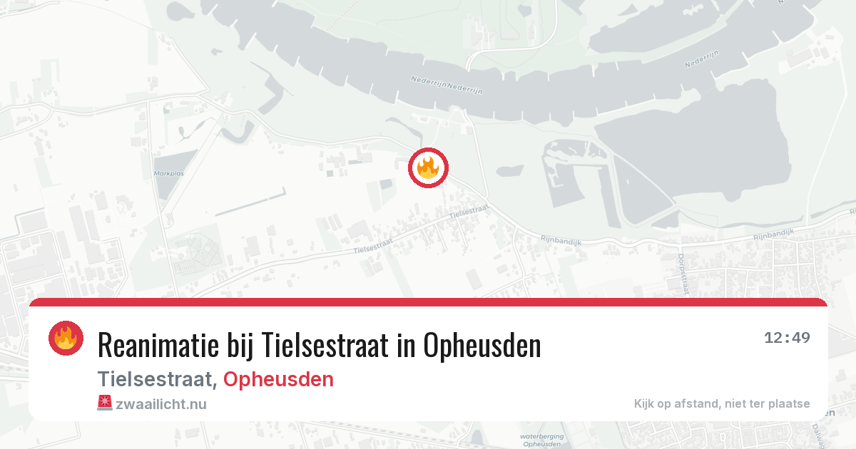 Reanimatie bij Tielsestraat in Opheusden — 21 apr 2026