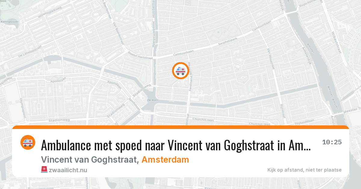 Ambulance met spoed naar Vincent van Goghstraat in Amsterdam — 10 jul 2026