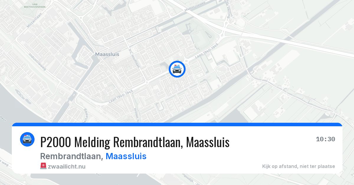 P2000 Melding Rembrandtlaan, Maassluis — 25 mrt 2026
