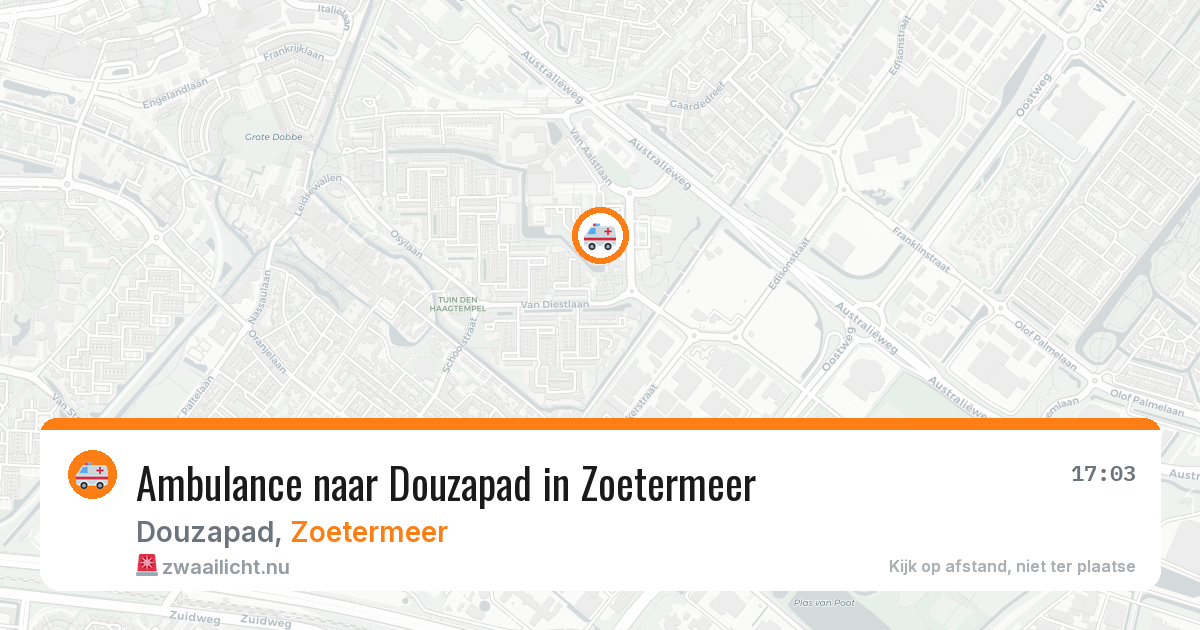 Ambulance naar Douzapad in Zoetermeer — 23 mei 2026