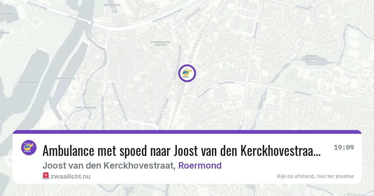 Ambulance met spoed naar Joost van den Kerckhovestraat in Roermond — 13 jul 2026