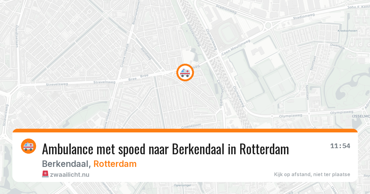 Ambulance met spoed naar Berkendaal in Rotterdam — 25 mrt 2026