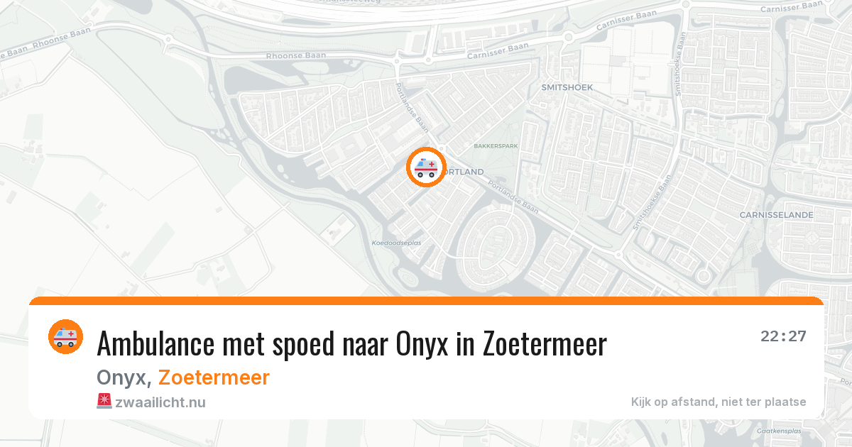 Ambulance met spoed naar Onyx in Zoetermeer — 16 jan 2026