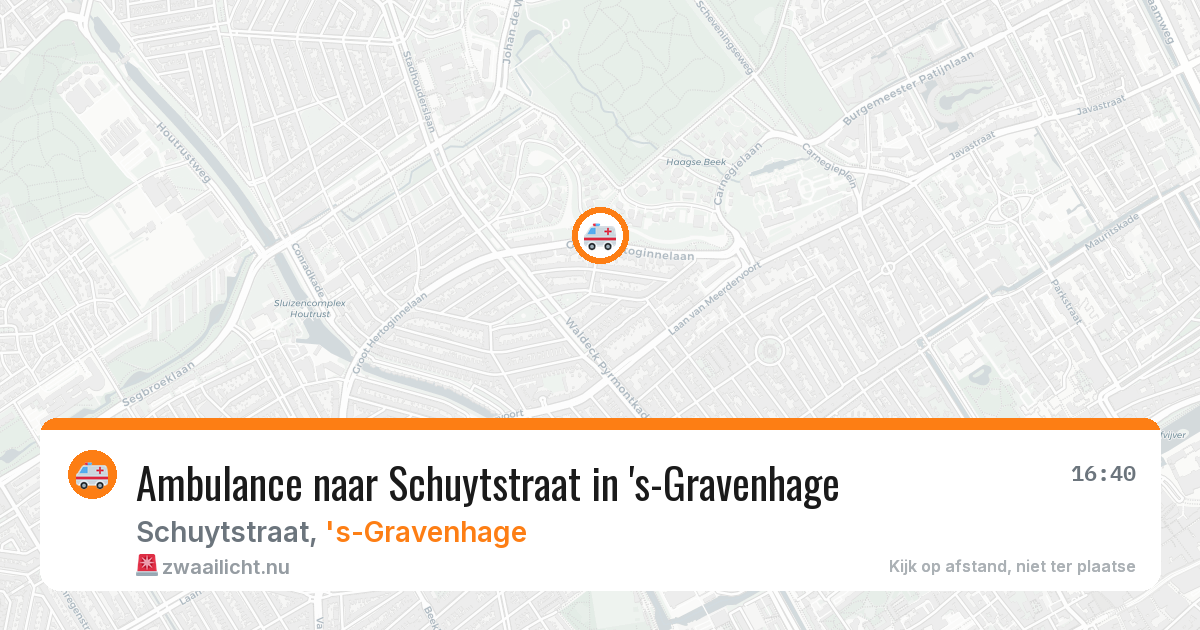Ambulance naar Schuytstraat in 's-Gravenhage — 13 jul 2026