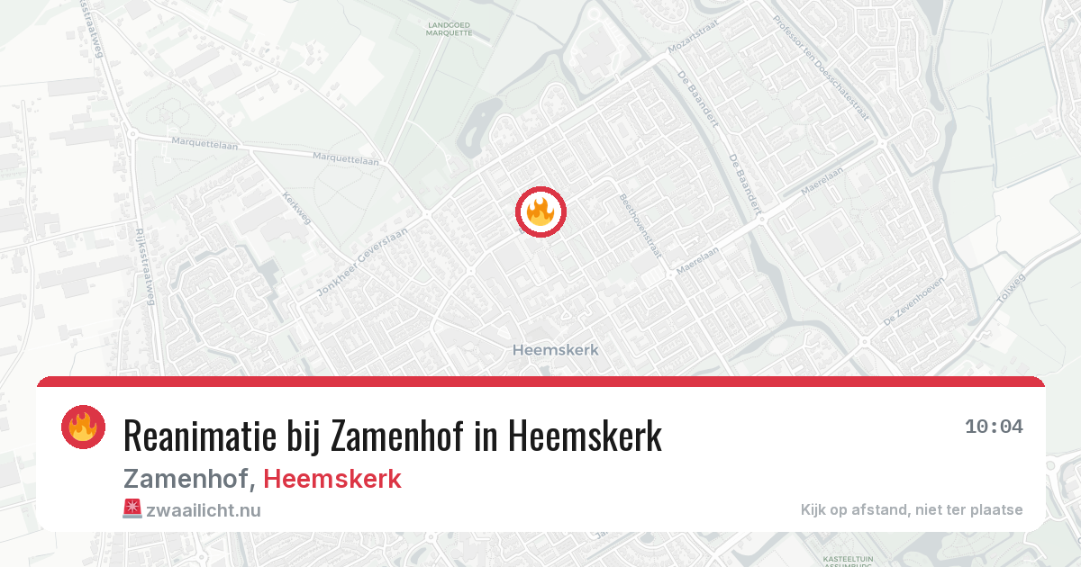 Reanimatie bij Zamenhof in Heemskerk — 6 jun 2026