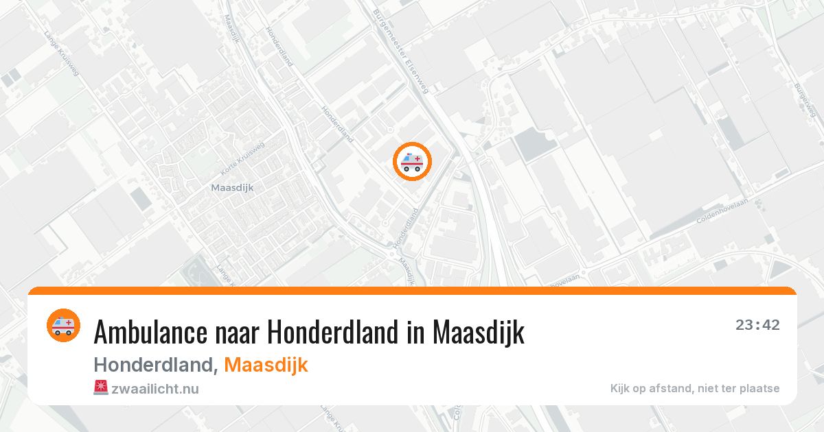 Ambulance naar Honderdland in Maasdijk — 7 mei 2026