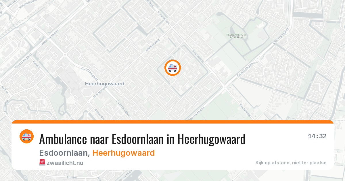 Ambulance naar Esdoornlaan in Heerhugowaard — 23 apr 2026
