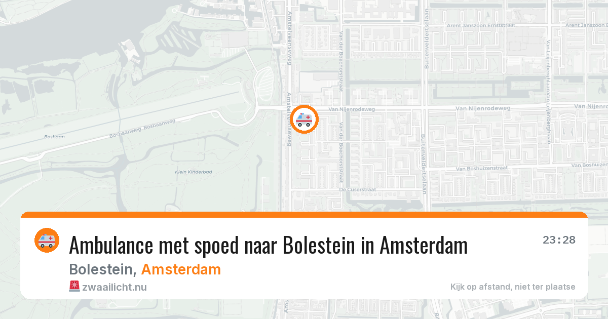 Ambulance met spoed naar Bolestein in Amsterdam — 4 jun 2026