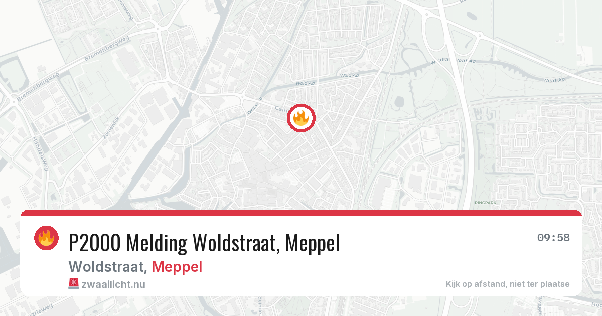 P2000 Melding Woldstraat, Meppel — 13 jul 2026