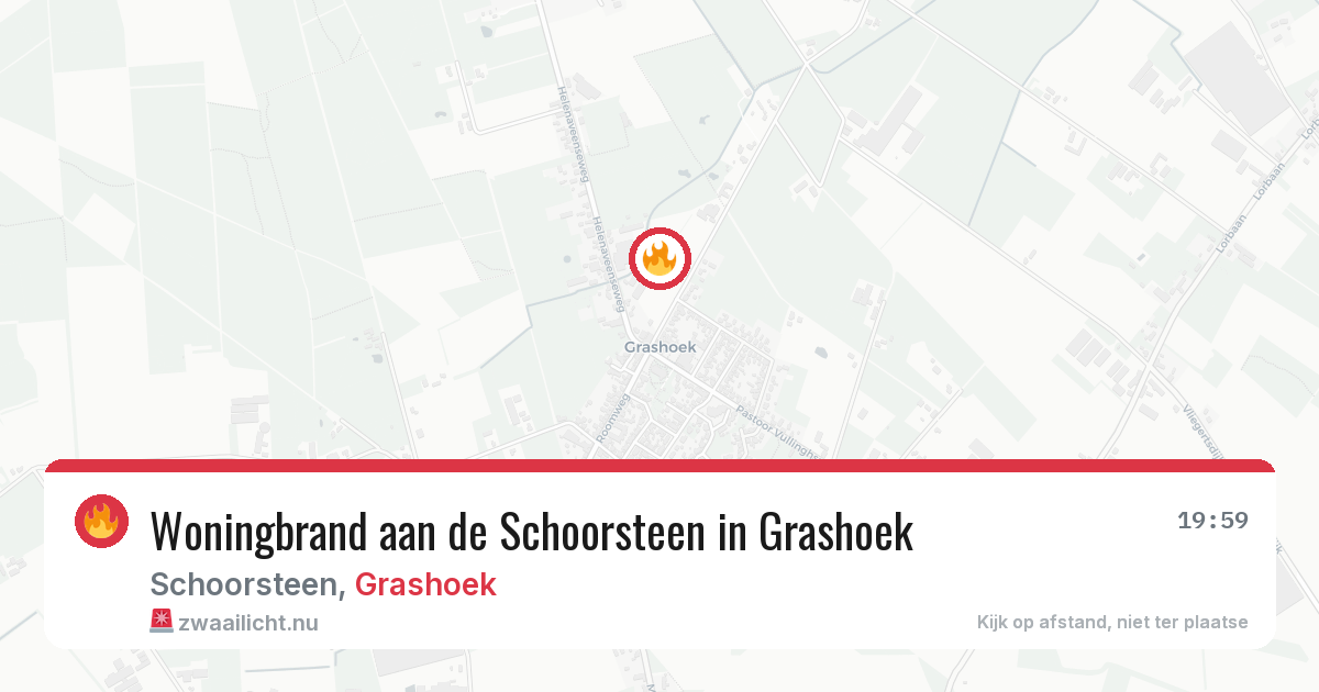 Woningbrand aan de Schoorsteen in Grashoek — 14 mrt 2026