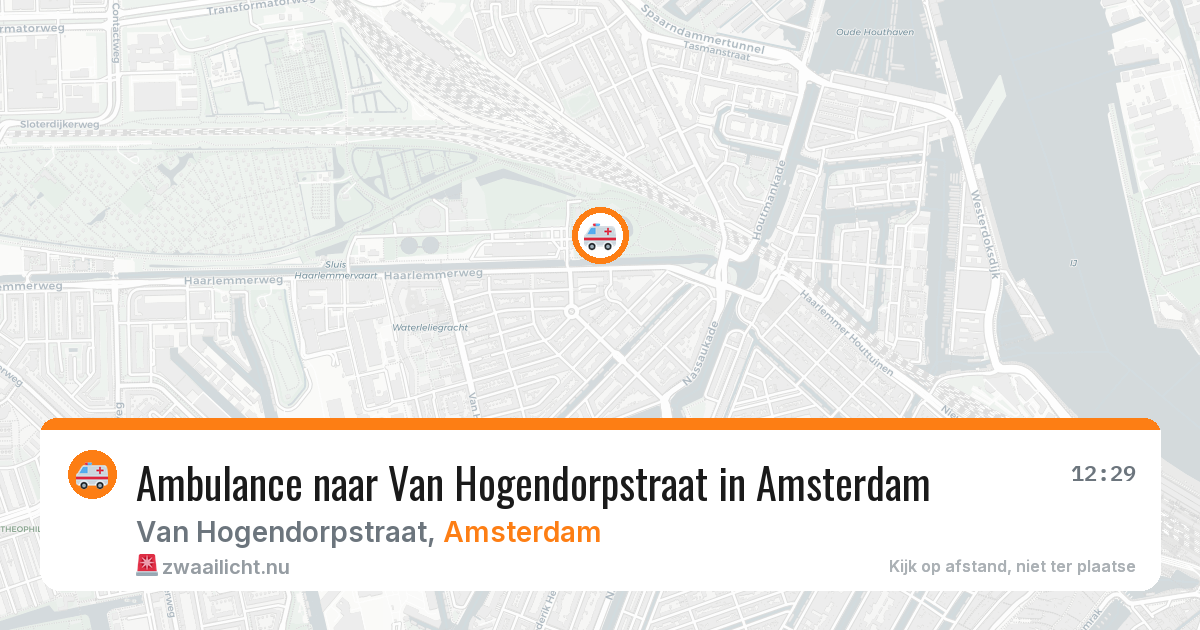 Ambulance naar Van Hogendorpstraat in Amsterdam — 20 jul 2026