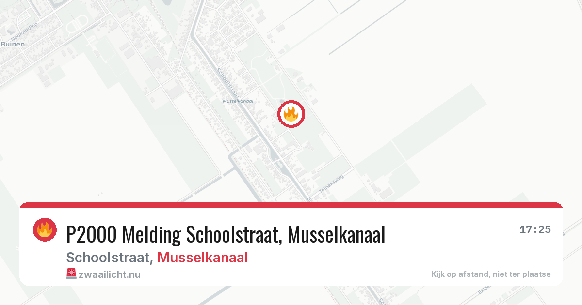 P2000 Melding Schoolstraat, Musselkanaal — 10 jul 2026