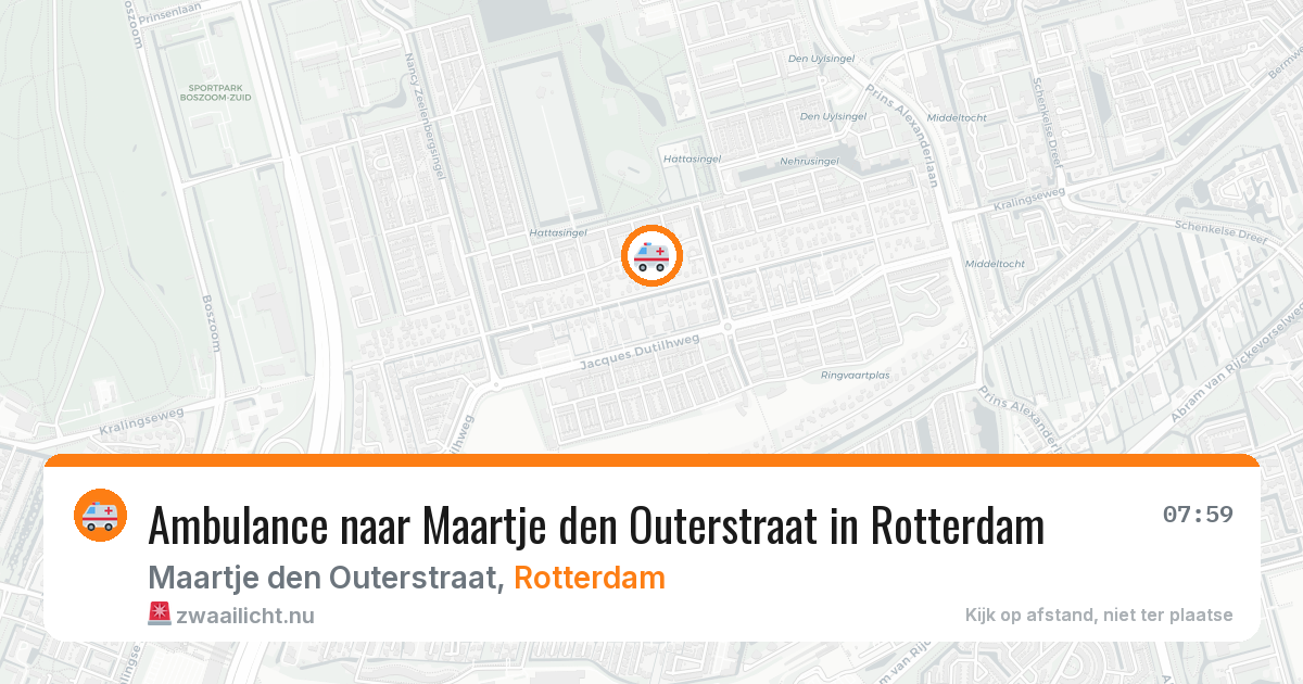 Ambulance naar Maartje den Outerstraat in Rotterdam — 23 mrt 2026