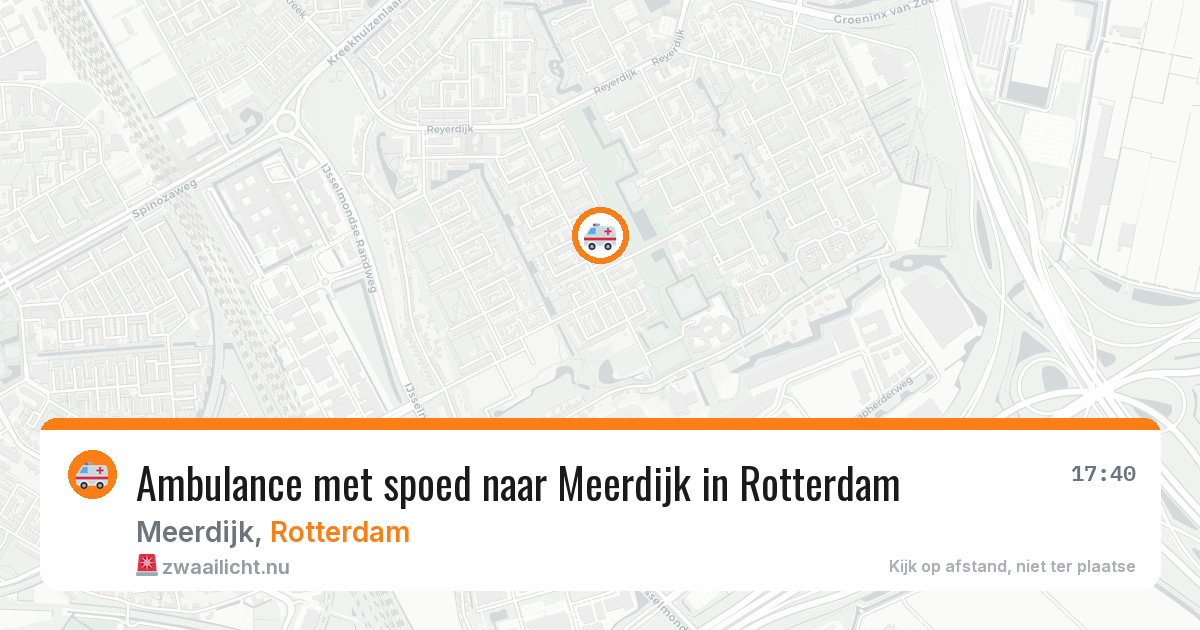 Ambulance met spoed naar Meerdijk in Rotterdam — 14 jul 2026