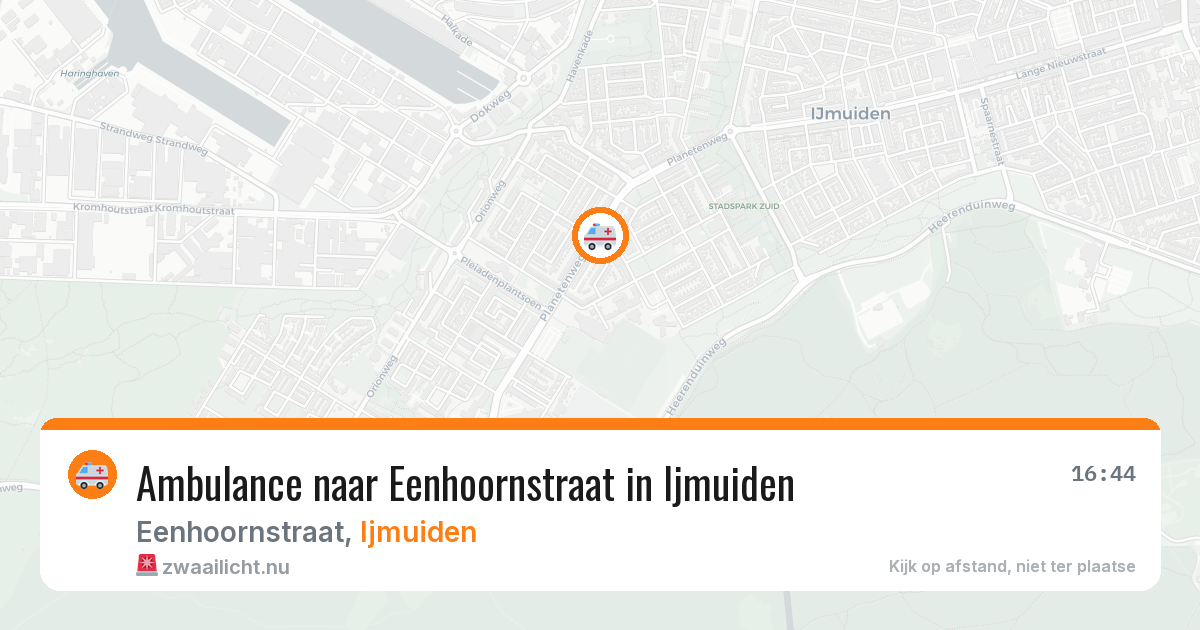 Ambulance naar Eenhoornstraat in Ijmuiden — 5 apr 2026