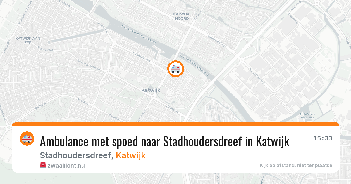 Ambulance met spoed naar Stadhoudersdreef in Katwijk — 6 mrt 2026