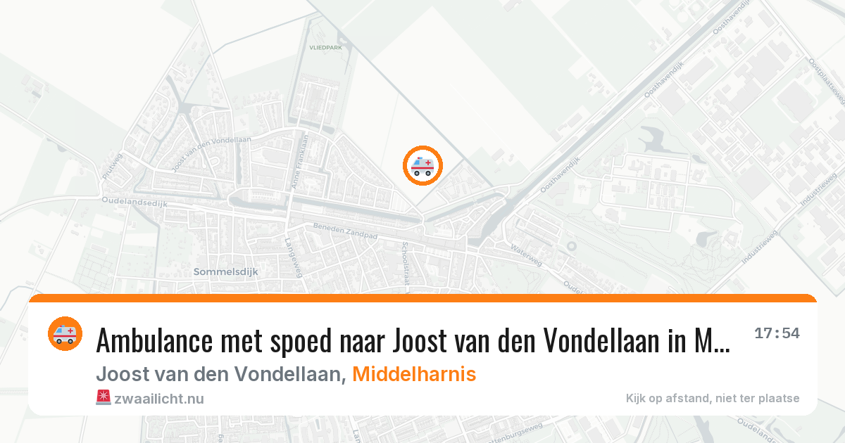 Ambulance met spoed naar Joost van den Vondellaan in Middelharnis — 2 jun 2026