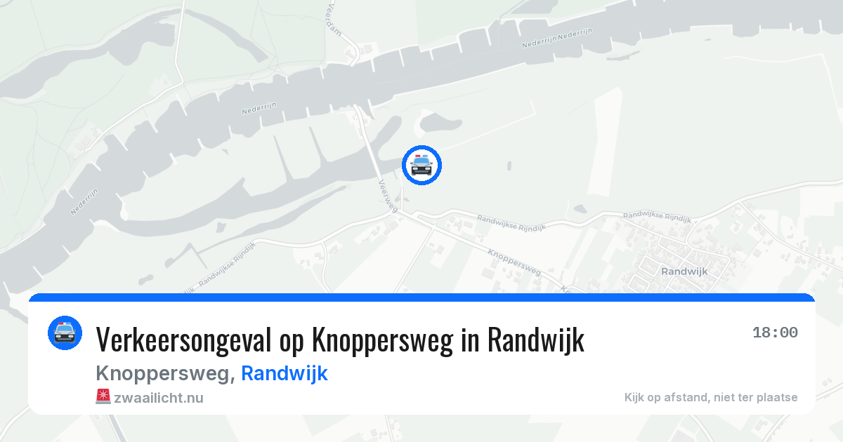 Verkeersongeval op Knoppersweg in Randwijk — 21 mei 2026