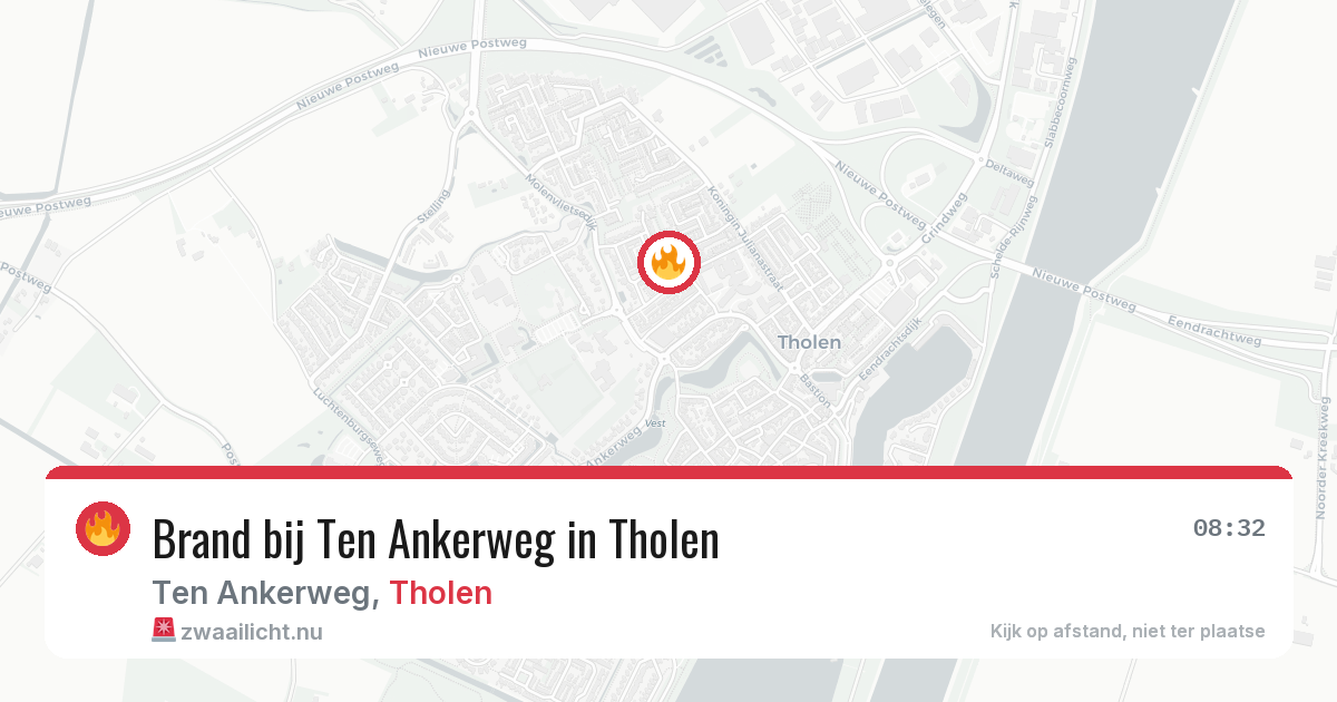 Brand bij Ten Ankerweg in Tholen — 3 apr 2026