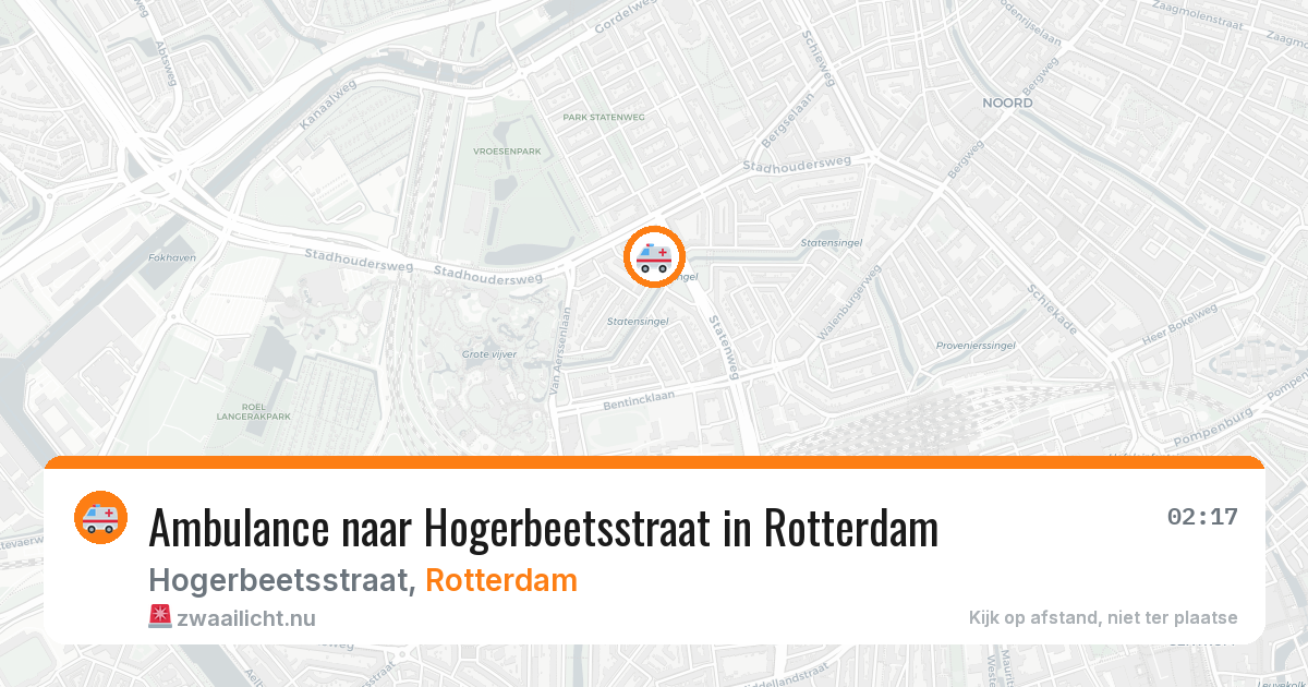 Ambulance naar Hogerbeetsstraat in Rotterdam — 26 jul 2026