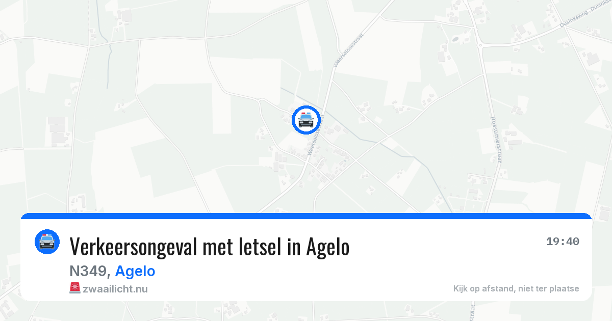 Verkeersongeval met letsel in Agelo — 5 jul 2026