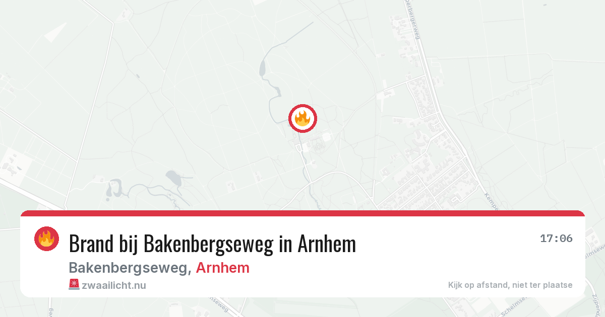 Brand bij Bakenbergseweg in Arnhem — 18 jul 2026