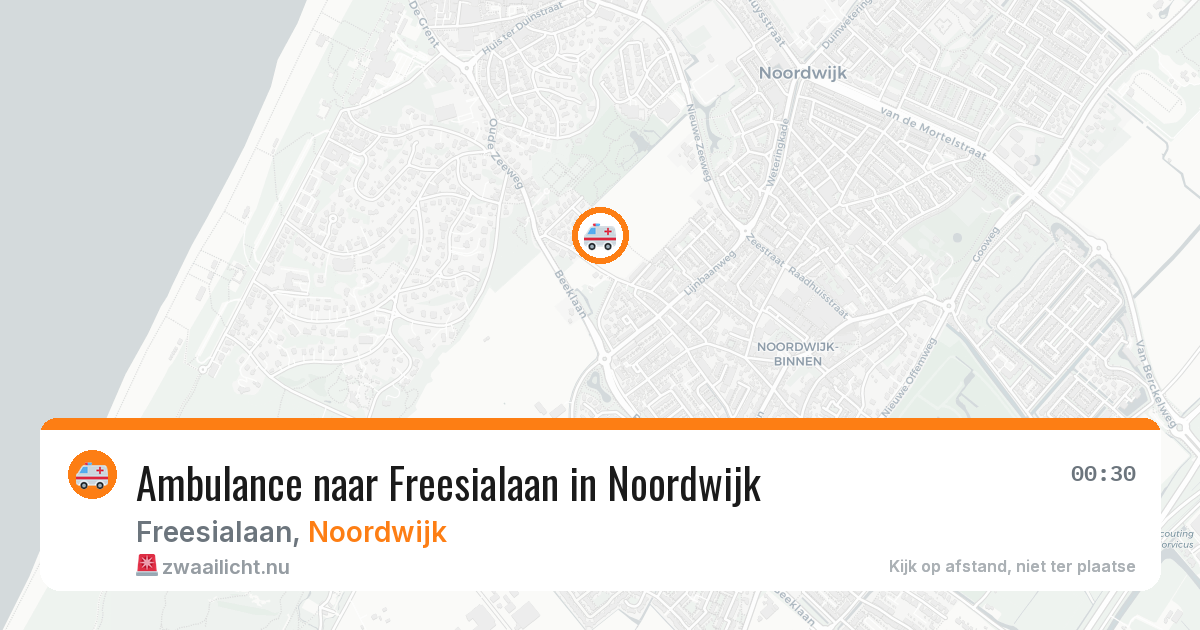 Ambulance naar Freesialaan in Noordwijk — 19 jul 2026