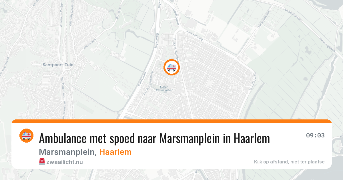 Ambulance met spoed naar Marsmanplein in Haarlem — 20 jan 2026