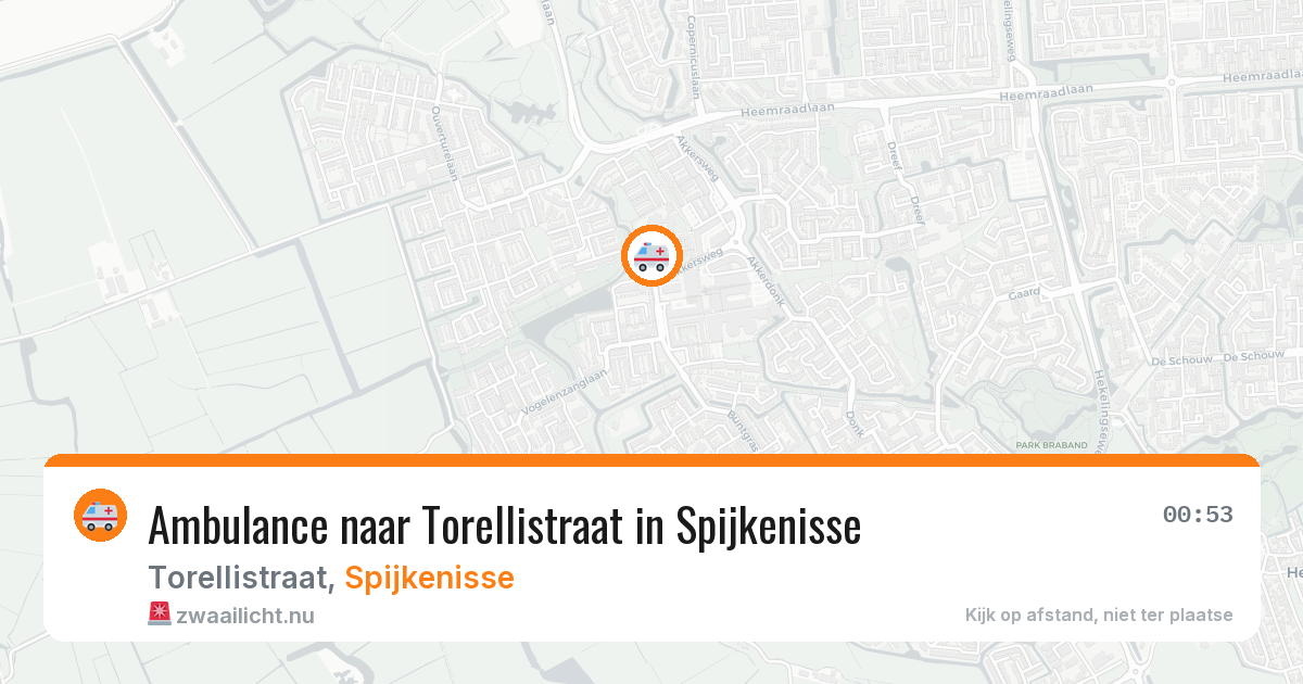Ambulance naar Torellistraat in Spijkenisse — 29 mrt 2026