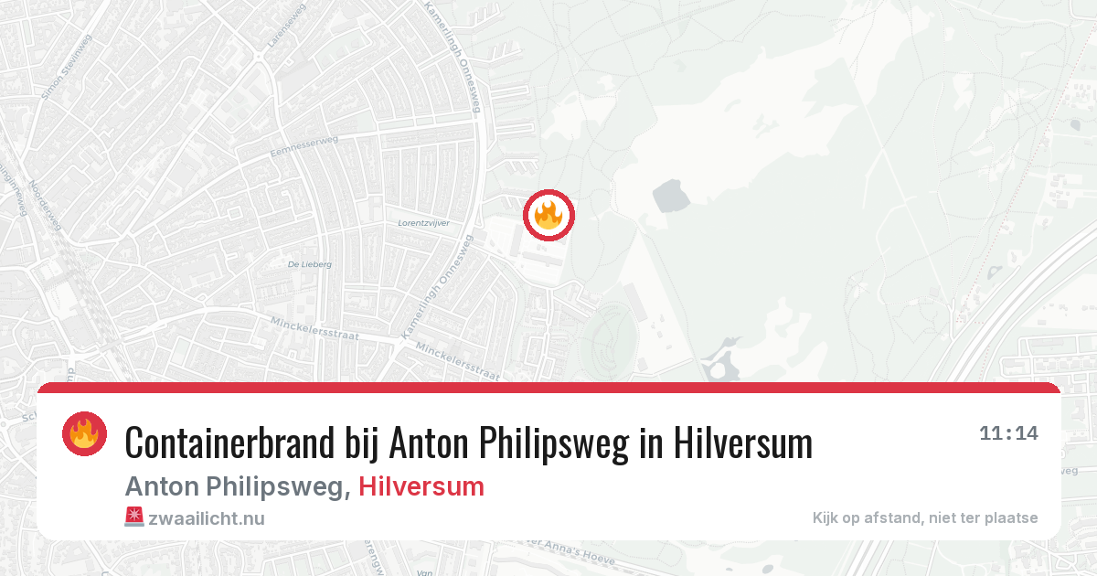 Containerbrand bij Anton Philipsweg in Hilversum — 1 jun 2026