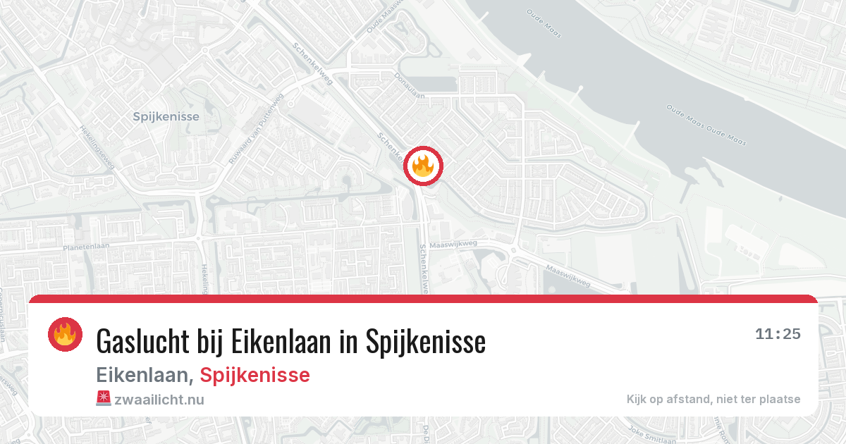 Gaslucht bij Eikenlaan in Spijkenisse — 9 mei 2026