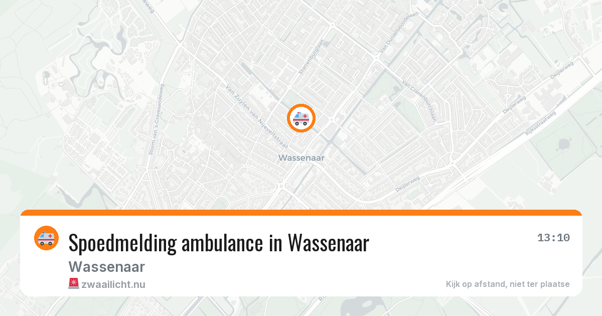 Spoedmelding ambulance in Wassenaar — 29 mei 2026
