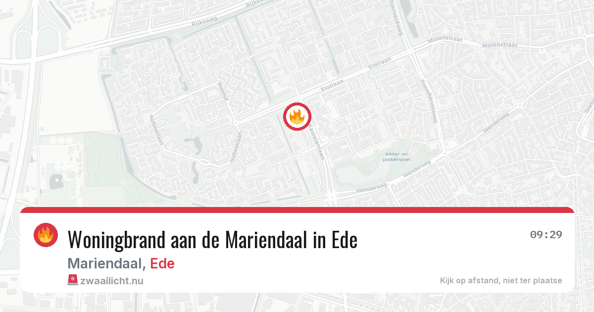 Woningbrand aan de Mariendaal in Ede — 12 jul 2026