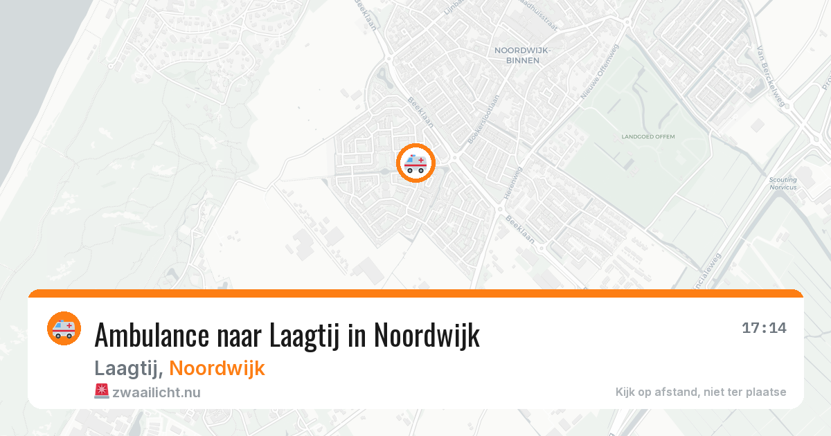Ambulance naar Laagtij in Noordwijk — 19 mrt 2026