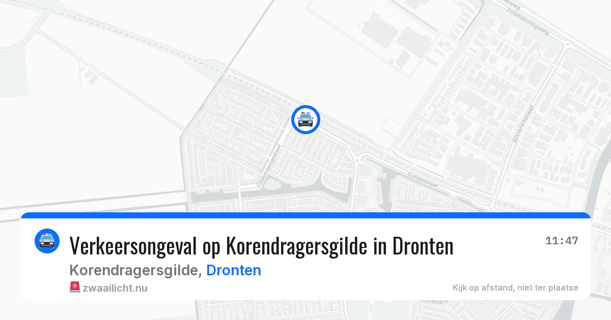 Verkeersongeval op Korendragersgilde in Dronten — 28 mei 2026