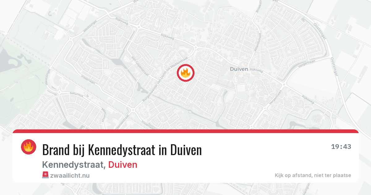 Brand bij Kennedystraat in Duiven — 9 apr 2026