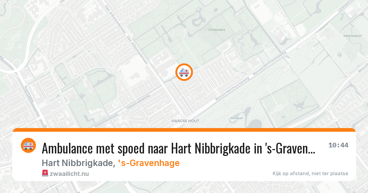Ambulance met spoed naar Hart Nibbrigkade in 's-Gravenhage — 24 jul 2026
