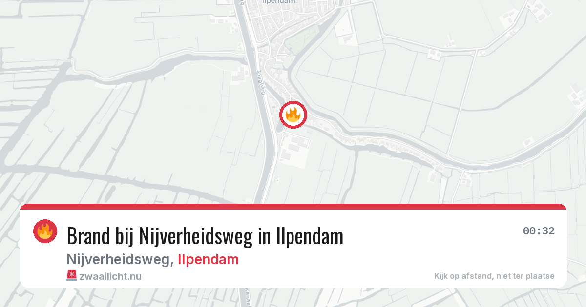 Brand bij Nijverheidsweg in Ilpendam — 17 jul 2026