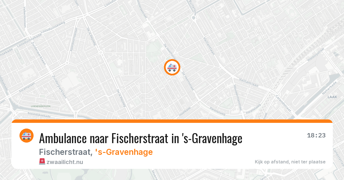 Ambulance naar Fischerstraat in 's-Gravenhage — 12 jul 2026